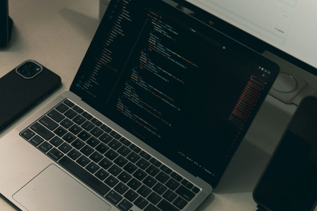 A code editor showing a custom software build in progress